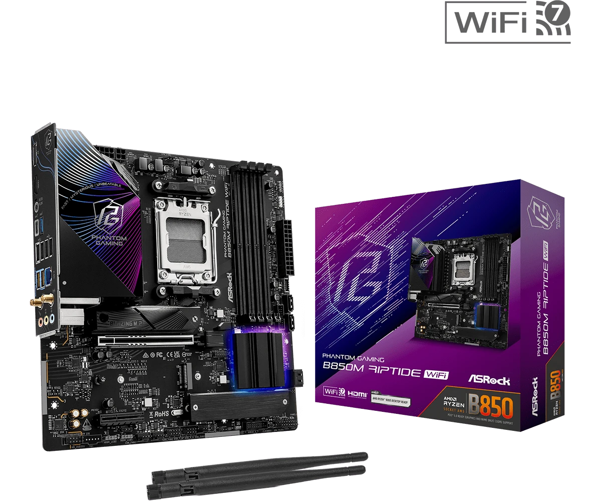 ASROCK PHANTOM GAMING B850M RIPTIDE WIFI DDR5 - product card image