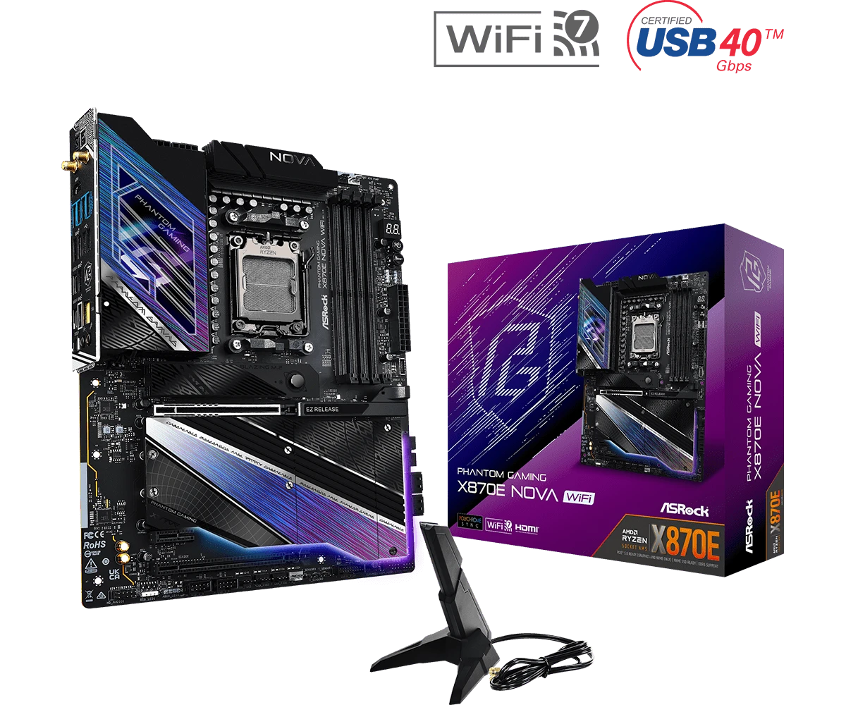 ASROCK PHANTOM GAMING X870E NOVA WIFI DDR5 - product card image