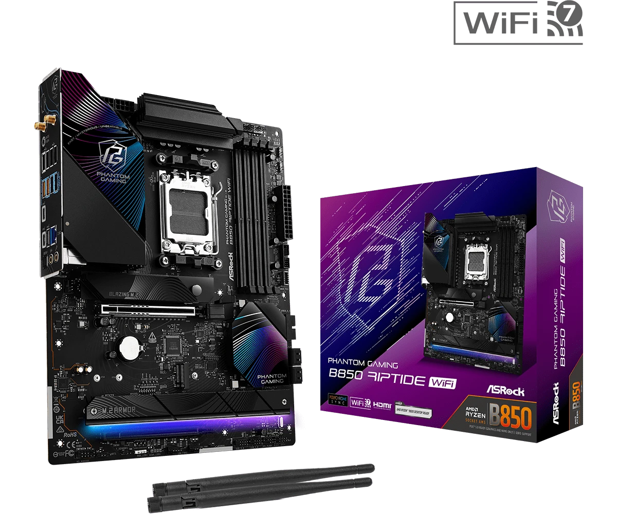 ASROCK PHANTOM GAMING B850 RIPTIDE WIFI DDR5 - product card image