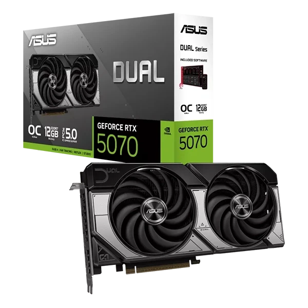 ASUS Dual GeForce RTX 5070 12GB GDDR7 OC - product card image